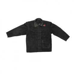 Veste de soudeur en cuir noir