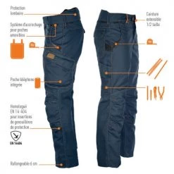 Pantalon multi-travaux Bosseur HARPOON MEDIUM 7 Pantalon multi-travaux Bosseur HARPOON MEDIUM -Vêtement de travail Soldes AFD 112876
