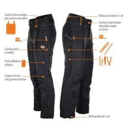 Pantalon de travail Bosseur HARPOON METALLO Moleskine -Vêtement de travail Soldes AFD 112960