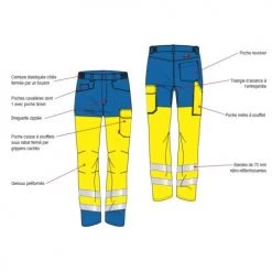 Pantalon de travail IRIS VISION 2 Lafont fluorescent 1HVNXCP -Vêtement de travail Soldes AFD 113238