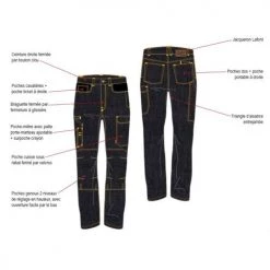 Pantalon de travail homme en jean ALICKI Lafont 1STNJN 9 Pantalon de travail homme en jean ALICKI Lafont 1STNJN -Vêtement de travail Soldes AFD 113284