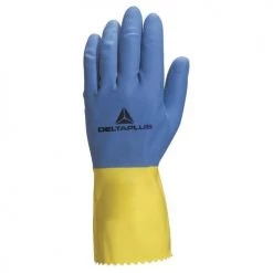 Gants trempés DUOCOLOR VE330 Delta Plus latex floqué coton VE330