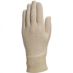 Gants tricotés coton Interlock Delta Plus poignet bord-côte - CO131