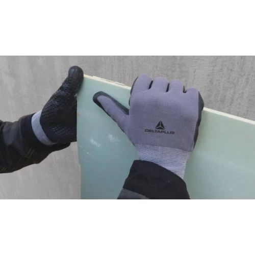 Gants tricot polyamide spandex VE726 Delta Plus enduit nitrile/polyuréthane 4 Gants tricot polyamide spandex VE726 Delta Plus enduit nitrile/polyuréthane – Image 2