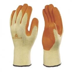 Gants tricotés en polycoton VE730OR Delta Plus enduit latex VE730