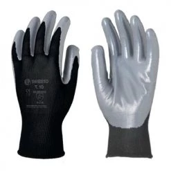 Gants tricotés polyester EUROTECHNIQUE Coverguard enduit nitrile 1NIBB
