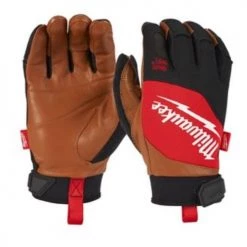 Gants américain LEATHER GLOVES Milwaukee en cuir hybrides