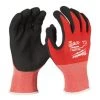 Gants tricoté anti-coupure niveau 1 Cut A Gloves Milwaukee enduction nitrile -Vêtement de travail Soldes AFD 158385