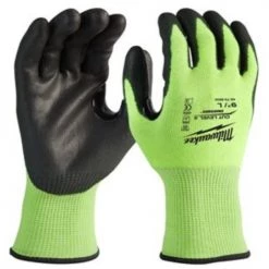 Gant tricoté Hi-Vis Cut C Gloves Milwaukee enduction nitrile