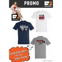 Lot de 3 tee-shirts de travail à manches courtes Bosseur Edition limitée 2018 -Vêtement de travail Soldes AFD 44117