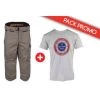 Pantacourt de travail Bosseur noisette + 1 tee-shirt -Vêtement de travail Soldes AFD 76941
