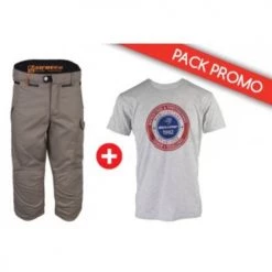 Pantacourt de travail Bosseur noisette + 1 tee-shirt
